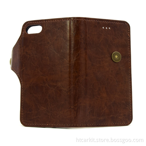 SHOWKOO original top quality brown leather cases for iphone 7